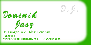 dominik jasz business card